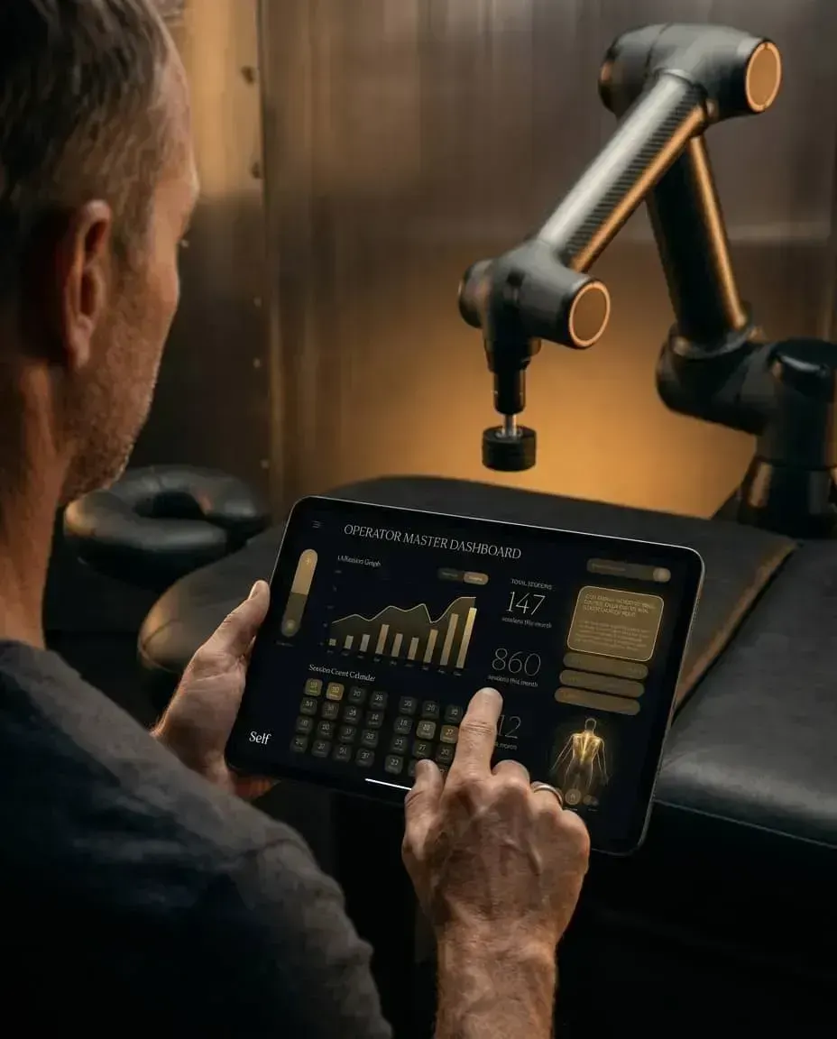 Self operator dashboard showing utilisation and session counts